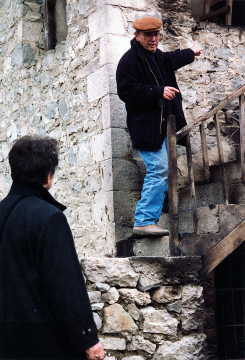&nbsp;Theo&nbsp;Angelopoulos&nbsp;und&nbsp;Harvey&nbsp;Keitel&nbsp;während&nbsp;der&nbsp;Dreharbeiten&nbsp;zum&nbsp;Film&nbsp;«Der&nbsp;Blick&nbsp;des&nbsp;Odysseus»,&nbsp;1995.