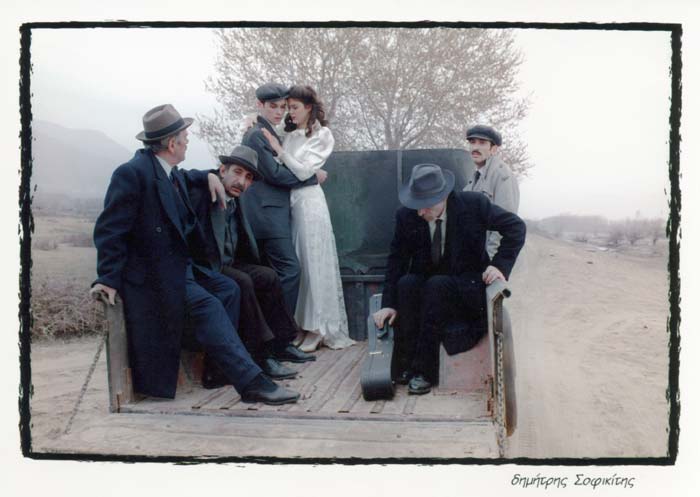 Alexandra&nbsp;Aidini,&nbsp;Nikos&nbsp;Poursanidis&nbsp;and&nbsp;Michalis&nbsp;Yiannatos&nbsp;with&nbsp;other&nbsp;actors&nbsp;in&nbsp;the&nbsp;film&nbsp;"Trilogy&nbsp;I:&nbsp;The&nbsp;Weeping&nbsp;Meadow",&nbsp;Dimitris&nbsp;Sofikidis
