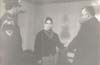 Η Τούλα Σταθοπούλου με τον Γιάννη Μπαλάσκα στα γυρίσματα της ταινίας «Αναπαράσταση»
