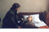 Η Jeanne Moreau και ο Γρηγόρης Πατρικαρέας στην ταινία «Το μετέωρο βήμα του πελαργού»
